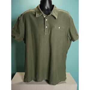JACHS New York Men’s 2XL Polo Shirt Olive Green Stretch Cotton Blend Casual Wear